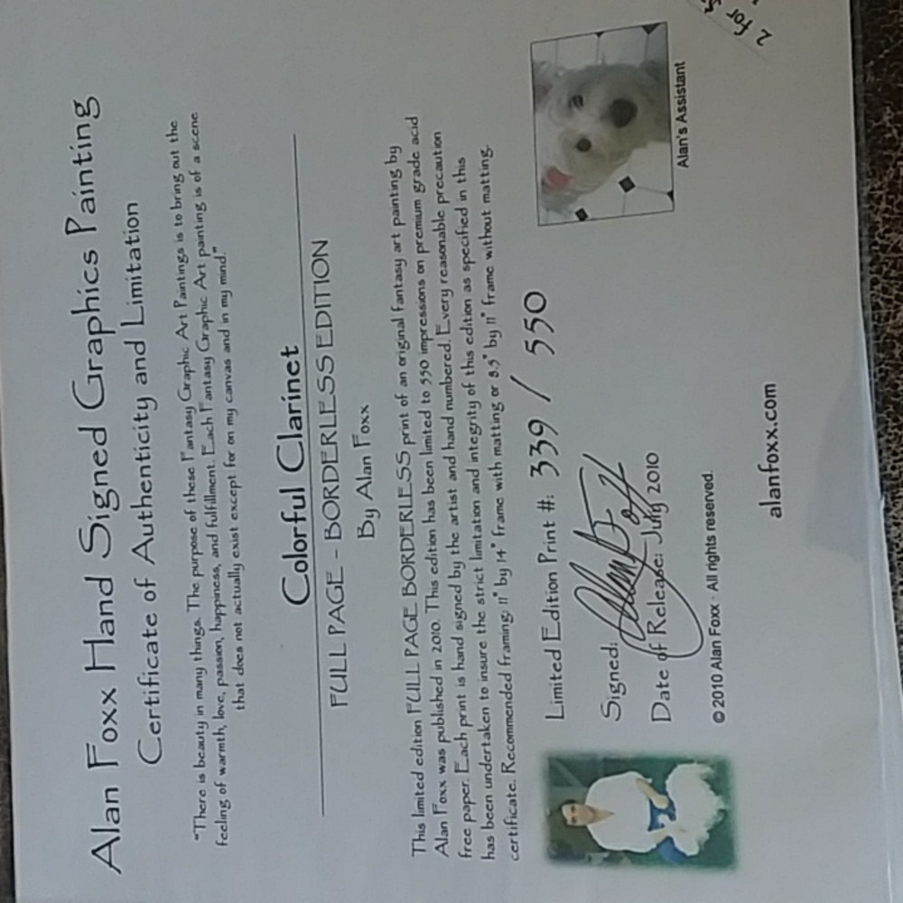 3 Alan Foxx hand signed graphics painting - Picture 6 of 9